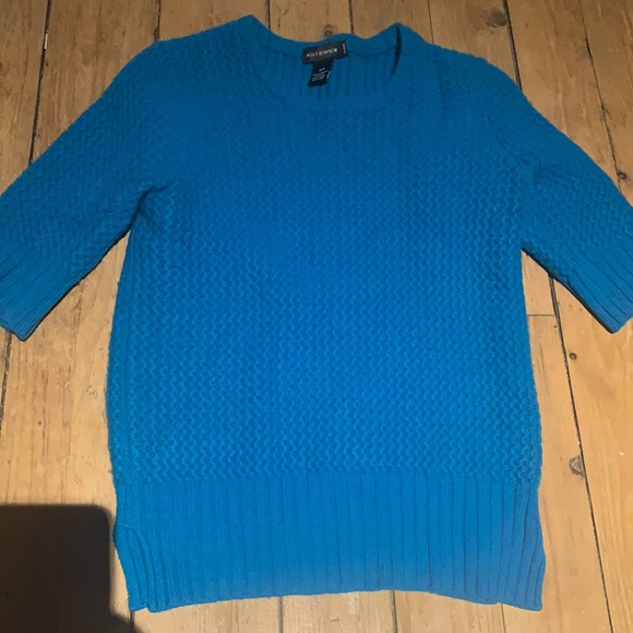 🧊💯% CASHMERE Holt renfrew Blue cashmere sweater - Picture 1 of 4